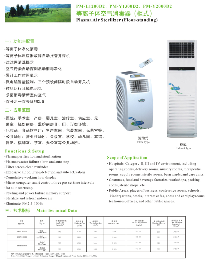 空气消毒净化器（130m³）柜式